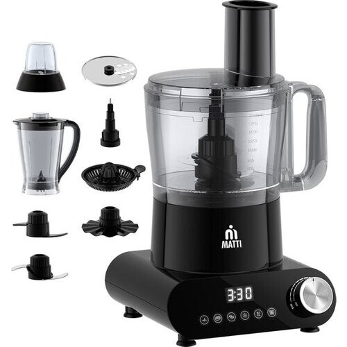 Tweedekans MATTI® 5-in-1 - Foodprocessor - 1500 Watt - Keukenmachine - Multifunctionele Foodprocessors | Blender - Hakmolen - Citruspers - IJscrusher Tweedehands