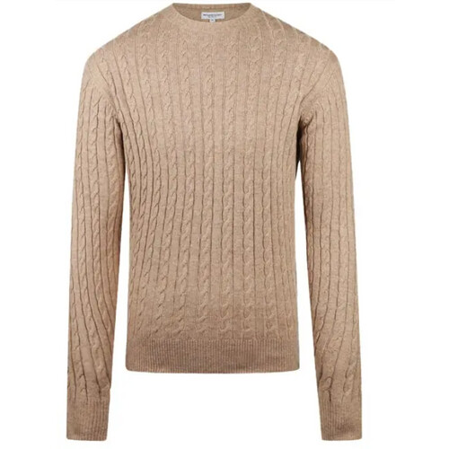 Tweedekans McGregor Cable Crew Neck Sweater Sand – Maat XL, 70% Katoen / 30% Merino Wol Tweedehands