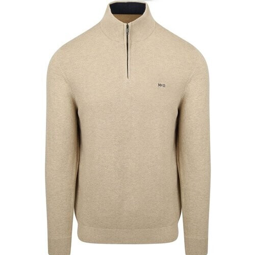 Tweedekans McGregor Half Zip Trui Merinowol Structuur Zand - Maat S - Heren - Truien Tweedehands