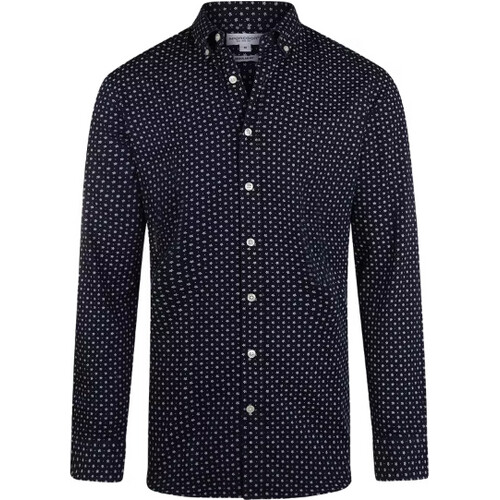 Tweedekans McGregor Indigo Overhemd Heren Navy – Regular Fit – 100% Katoen – Maat L Tweedehands