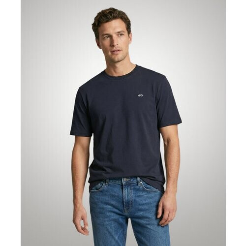 Tweedekans McGregor NY State T-Shirt - Heren - Donkerblauw - Maat L Tweedehands