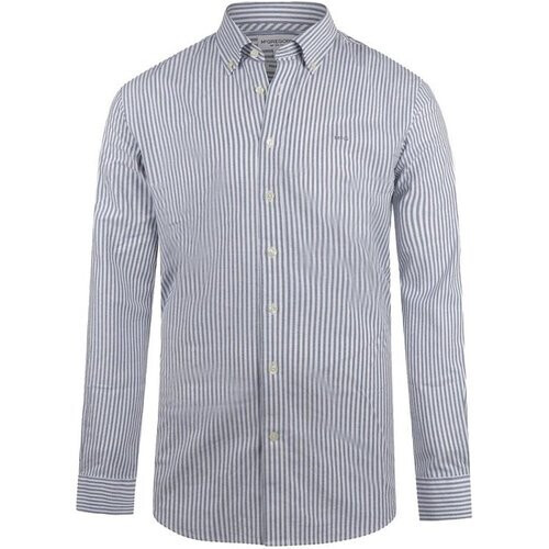 Tweedekans McGregor Overhemd Overhemd Oxford Grote Streep Mm999 6001 03 2100 Navy Mannen Maat - XL Tweedehands