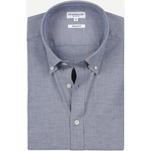 Tweedekans McGregor Overhemd Stretch Oxford Shirt Navy - Maat 3XL Tweedehands