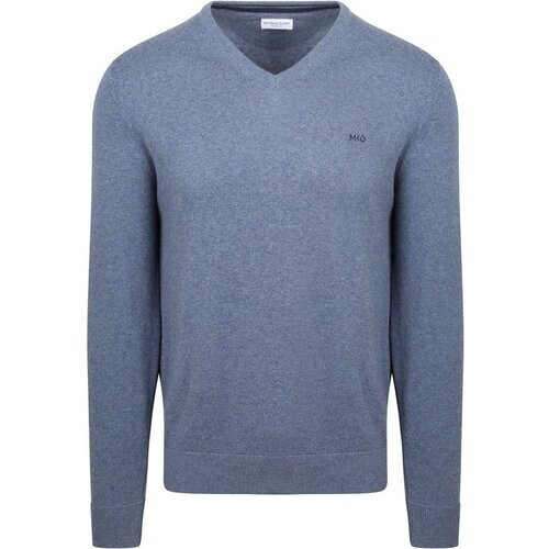 Tweedekans McGregor Pullover Merinowol V-Neck Vintage Blue XL Tweedehands
