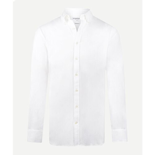 Tweedekans McGregor – Stretch Piqué Shirt – Regular Fit & Comfortabel – Wit – Maat S Tweedehands