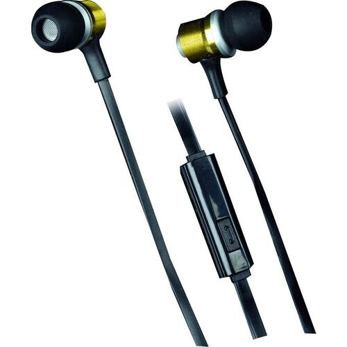 Tweedekans Metal Pro Stereo Oortelefoon met Microfoon – 3.5mm Jack – 10mm Driver – 120 cm Snoer – 20Hz-20kHz – Zwart Tweedehands