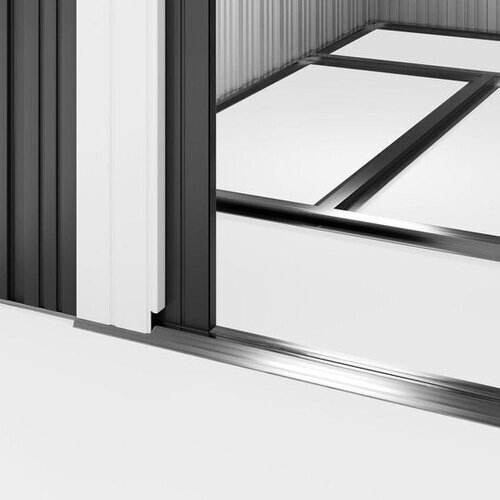 Tweedekans Metalen Tuinhuis - 1,8m² met Fundering & Deuren – Antraciet Tweedehands