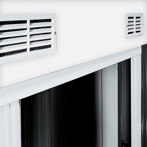 Tweedekans Metalen Tuinhuis - 1,8m² met Fundering Schuifdeuren – Antraciet Tweedehands