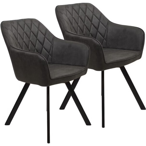 Tweedekans Meubel31 Brione Draaibare Eetkamerstoel Grijs – 55x83x88 cm – Ergonomisch & Stijlvol - set van 2 Tweedehands