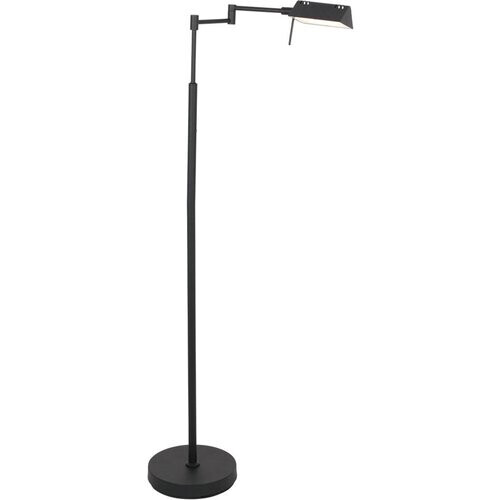 Tweedekans Mexlite - vloerlamp - GlowGo - zwart - metaal - leeslamp - LED - 4603ZW Tweedehands