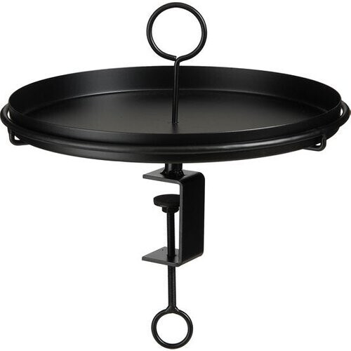 Tweedekans Mica Decorations Aston Dienblad met Klem - H30 x Ø31 cm - Metaal - Zwart Tweedehands