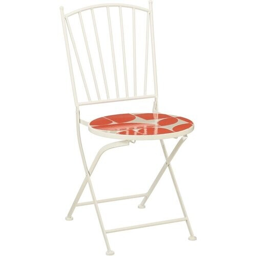 Tweedekans Mica Decorations Bologna Bistrostoel - L40 x B51 x H87 cm - Metaal - Rood Tweedehands