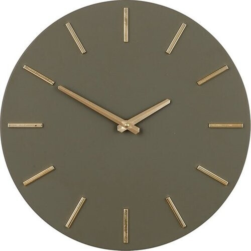 Tweedekans Mica Decorations Brixen Wandklok - Ø36 cm - Donkergroen Tweedehands
