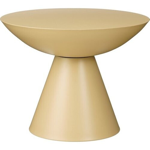 Tweedekans Mica Decorations Celise Bijzettafel - H44 x Ø59 cm - Metaal - Beige Tweedehands