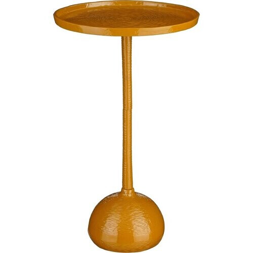 Tweedekans Mica Decorations Colin Bijzettafel - H58 x Ø34 cm - Gerecycled Aluminium - 100% FSC - Bruin