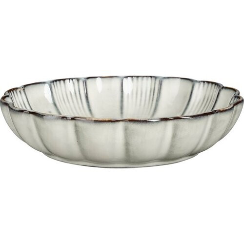 Tweedekans Mica Decorations Corfu Schaal - H5 x Ø18,5 cm - Keramiek - Grijs Tweedehands