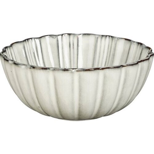 Tweedekans Mica Decorations Corfu Schaal – Keramiek – Grijs – H9 x Ø17 cm – 800 ml Tweedehands