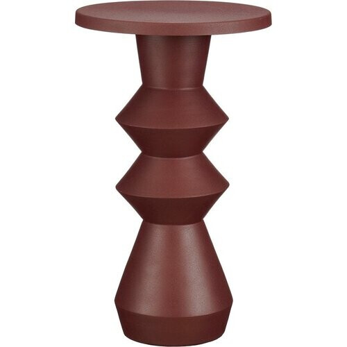 Tweedekans Mica Decorations Estate Bijzettafel - H51 x Ø30 cm - Metaal - Donkerpaars Tweedehands