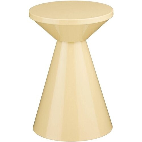 Tweedekans Mica Decorations Jim Bijzettafel - Bijzettafel Rond H45 x Ø31 cm - Ijzeren Tafeltje voor Woonkamer of Slaapkamer - Plantentafeltje - Nachtkastje Industrieel - Beige Tweedehands