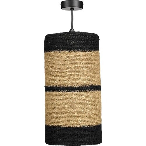 Tweedekans Mica Decorations Jinx Hanglamp - H30 x Ø15 cm - Jute - Zwart Tweedehands