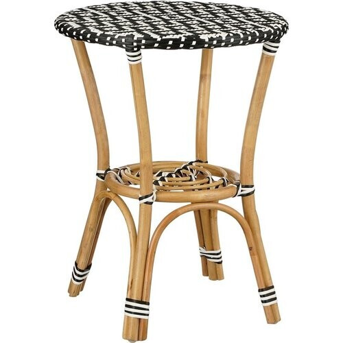 Tweedekans Mica Decorations Mandox Bistrotafel voor Buiten - H66 x Ø50 cm - Zwart, Wit Tweedehands