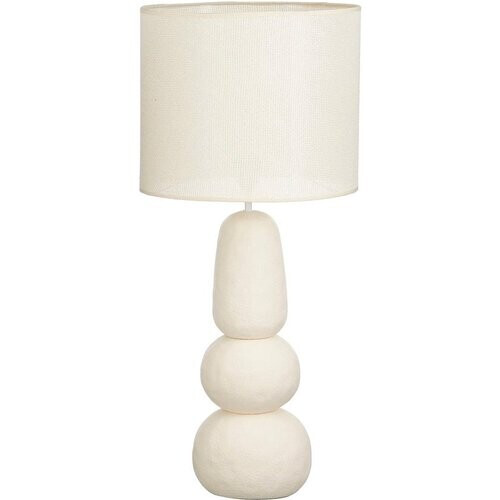 Tweedekans Mica Decorations Menko Tafellamp Woonkamer - Lamp Decoratief met Lampenkap - Bureaulamp Tafellampen Woonkamer - 84 x ⌀38 cm - 60W E27 IP20 - Cream Tweedehands