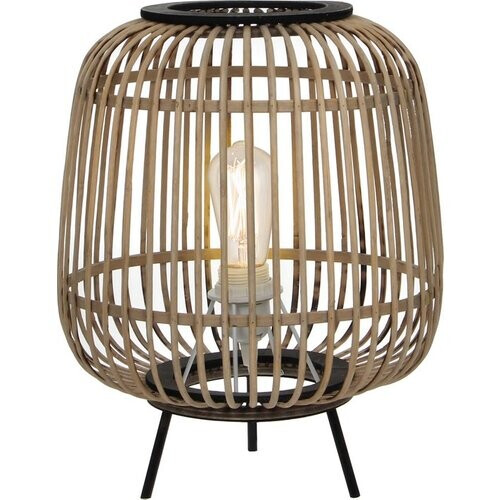 Tweedekans Mica Decorations - Nimes Tafellamp - H37 x Ø29 cm - Bamboe - Lichtbruin Tweedehands