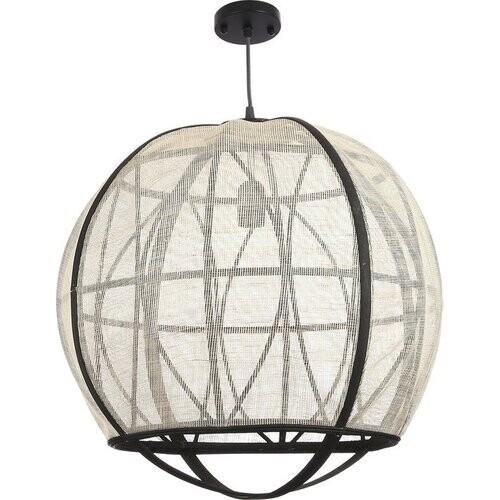Tweedekans Mica Decorations Pella Hanglamp - H50 x Ø51 cm - Linnen - Off-white Tweedehands