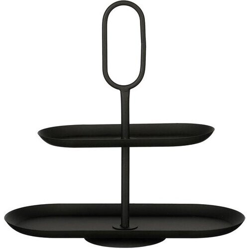 Tweedekans Mica Decorations Rama Etagere 2 Laags - L38 x B17 x H37 cm - Metaal - Zwart Tweedehands