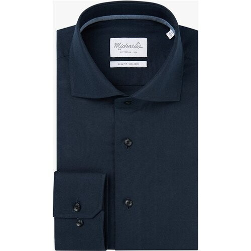 Tweedekans Michaelis slim fit heren overhemd - dobby - groen - Strijkvriendelijk - Boordmaat: 40 Tweedehands