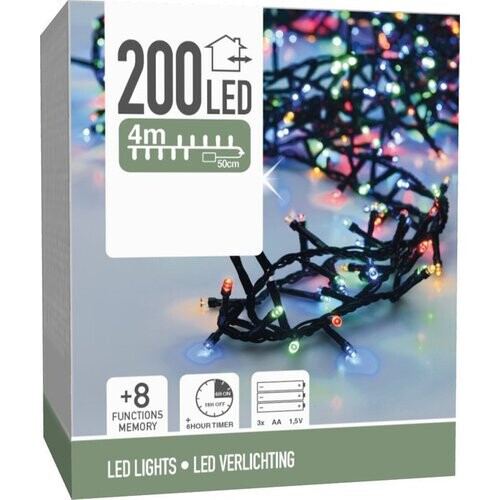 Tweedekans Micro Cluster 200 led - 4m - multicolor Tweedehands