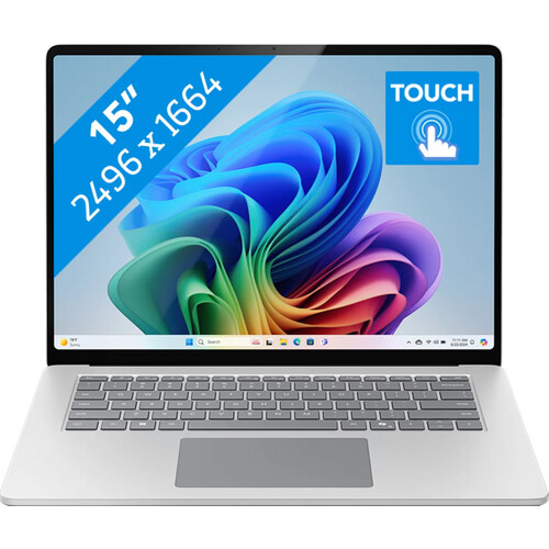 Tweedekans Microsoft Surface Laptop Copilot+ PC 15 Snapdragon X Elite / 16GB / 256GB Platinum Tweedehands