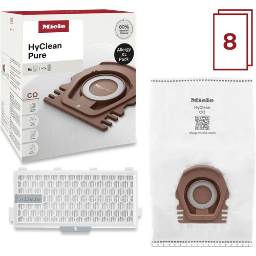 Tweedekans Miele Stofzuigerzakken HyClean Pure CO XL-Pack (8 stuks) Tweedehands