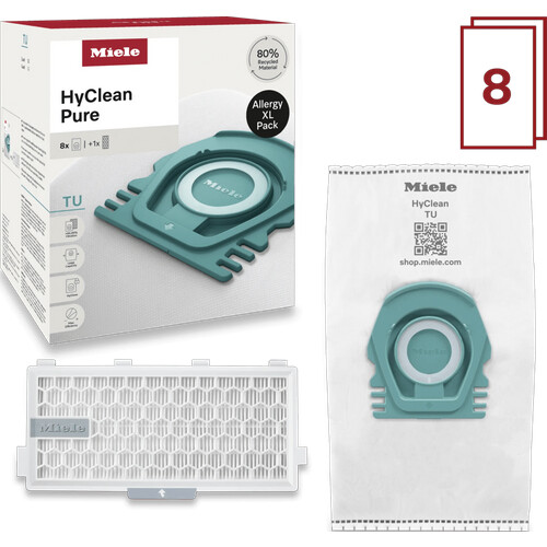 Tweedekans Miele Stofzuigerzakken HyClean Pure TU XL-Pack (8 stuks) Tweedehands