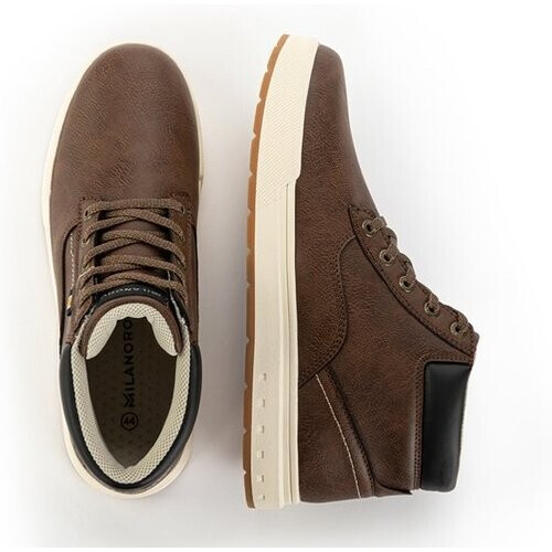 Tweedekans Milanoro - Comfortabele sneakers voor heren - Donkerbruin - Maat 44 Tweedehands