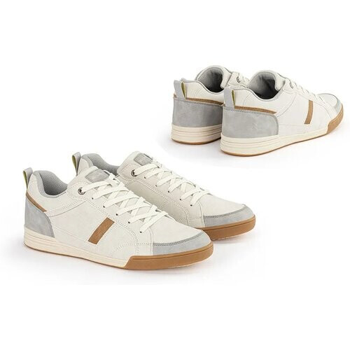 Tweedekans Milanoro Heren Sneakers Off White – PU Leder, TPR Zool, Maat 43, Comfortabele & Stijlvolle Schoenen Tweedehands