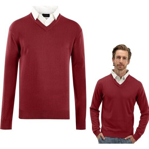 Tweedekans Milanoro - Herenpullover met overhemdkraag - Bordeau - XL Tweedehands