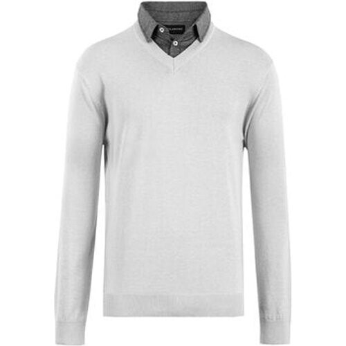 Tweedekans Milanoro - Herenpullover met overhemdkraag - Lichtgrijs - L Tweedehands