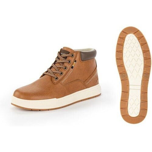 Tweedekans Milanoro High Sneakers Nevada Cognac Men - Maat 41 - Bruin/Wit Tweedehands