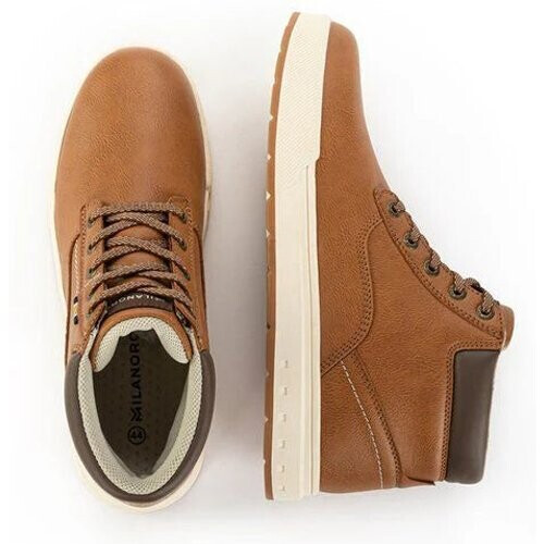 Tweedekans Milanoro High Sneakers Nevada Cognac Men - Maat 41 - Bruin/Wit Tweedehands