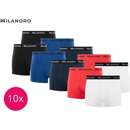 Tweedekans Milanoro - Set van 10 stijlvolle katoenen boxershorts - Classic - XL Tweedehands