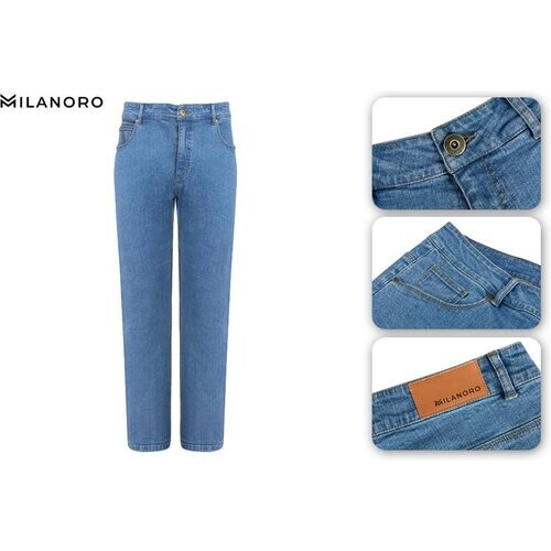 Tweedekans Milanoro - Stijlvolle jeansbroek voor heren - Lichtblauw - W32 - L30 Tweedehands