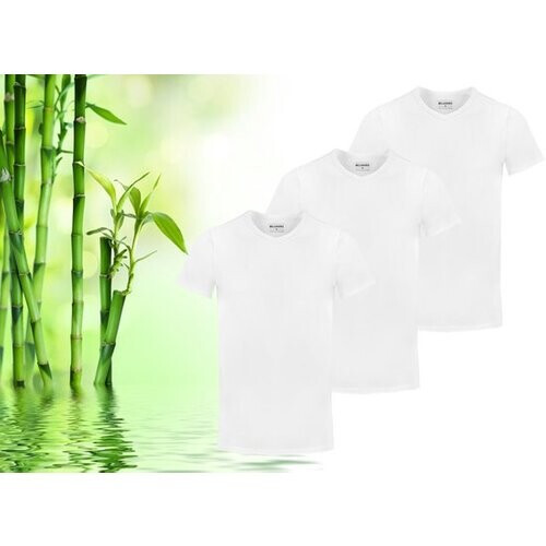 Tweedekans Milanoro T-shirts – 3 stuks Bamboe – Slim Fit & Extra Lang – Ronde Hals – Maat L – Wit Tweedehands