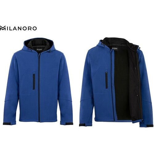 Tweedekans Milanoro - Wind- en waterdichte jasjes - Jas met kap - Koningsblauw - XXL Tweedehands