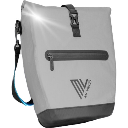 Tweedekans Mivelo 2-in-1 fietstas voor bagagedrager Capax 25L – waterdicht – 58 x 24/32 x 16 cm – volledig reflecterend Tweedehands