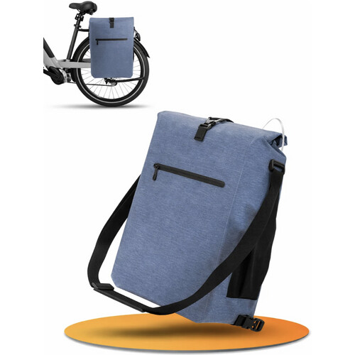Tweedekans MiVelo 3-in-1 fietstas rugzak 25L – waterdicht – 58×30×15 cm – jeansblauw Tweedehands