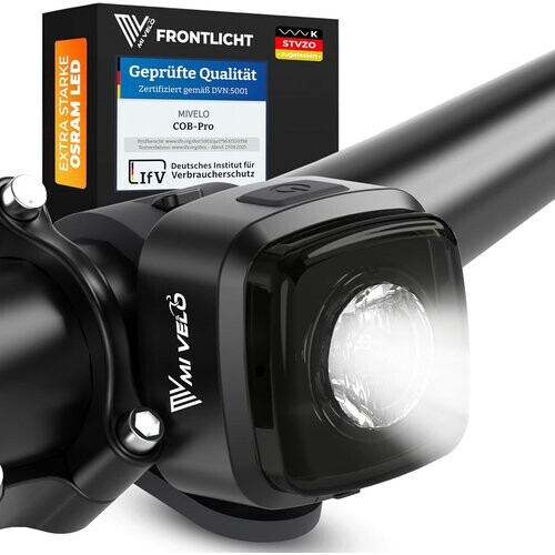 Tweedekans Mivelo Fietslampenset – LED Voor- & Achterlicht – USB Oplaadbaar – Waterdicht Tweedehands