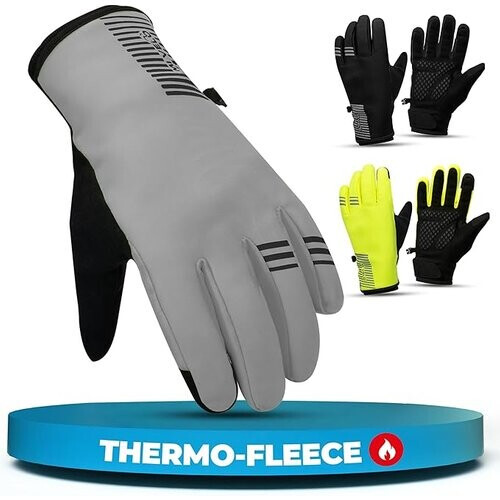 Tweedekans MIVELO Winter Handschoenen - Winddicht - Waterdicht - Touchscreen - 3M Isolatie - Antislip - Grijs Tweedehands
