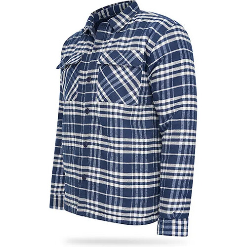 Tweedekans Mj Woodsman - Heerlijk warm, gevoerd houthakkershemd met ruiten - Navy Tweedehands