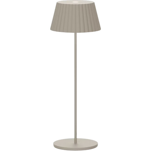 Tweedekans Mmoods Draadloze LED Tafellamp - Beige - Oplaadbaar met USB-C - Touch Bediening - Warm Wit Licht - Geschikt voor Binnen en Buiten - IP44 Waterdicht Tweedehands